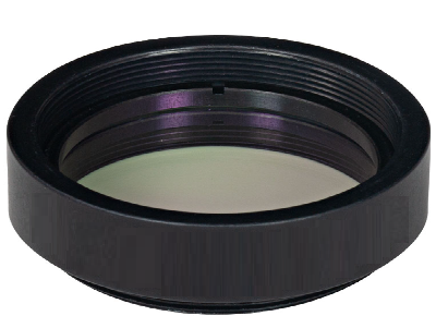 平凸透镜，D25.0 mm，F=100.0 mm，材料：N-BK7，安装于内径25.4 mm的标准透镜套筒